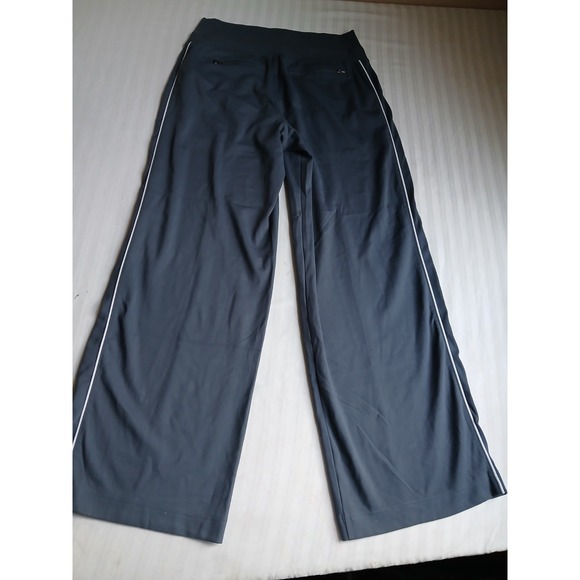 Athleta Pants Medium Venice Wide Leg Track Stripe Stretch Zip Pockets Comfort - Picture 10 of 16